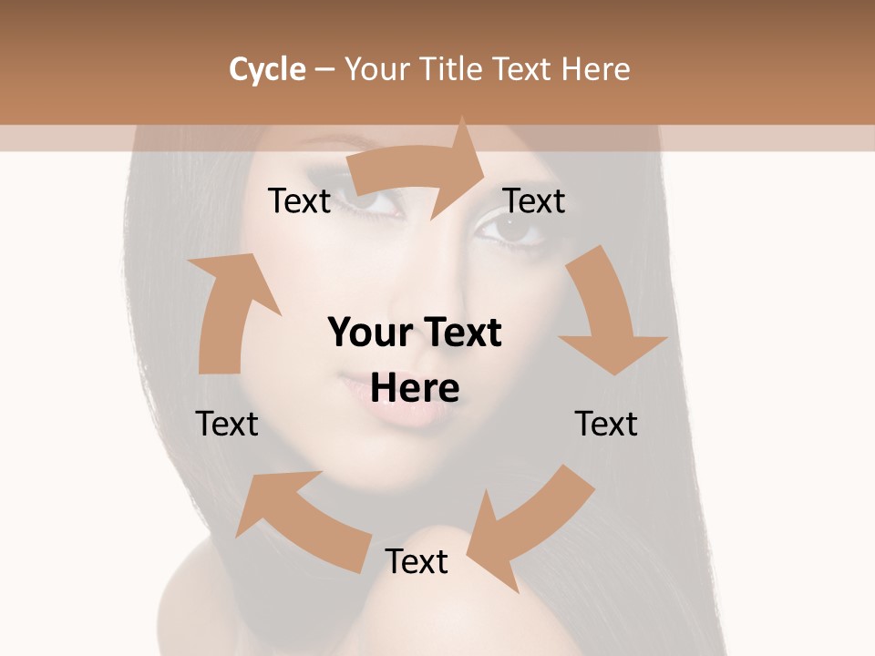 Brunette White Hair PowerPoint Template