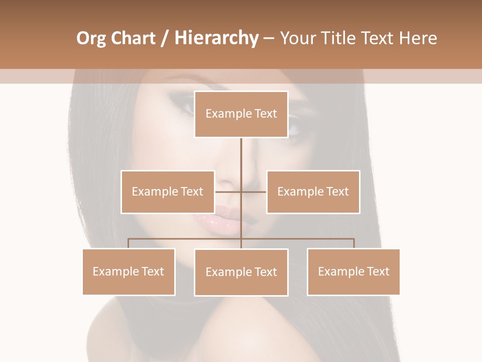 Brunette White Hair PowerPoint Template
