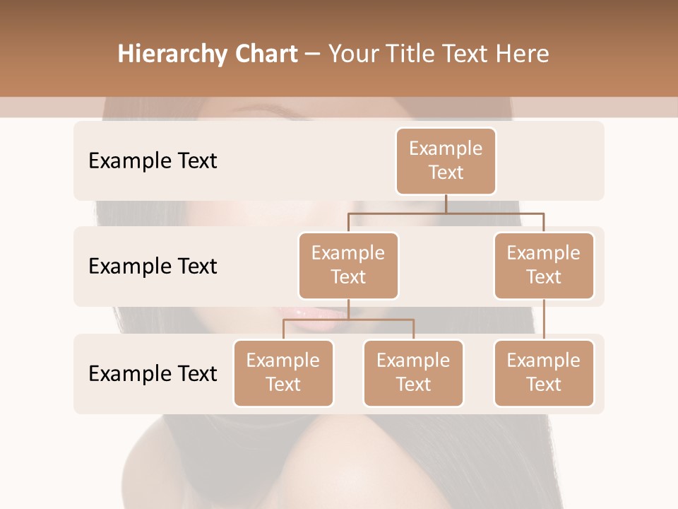 Brunette White Hair PowerPoint Template
