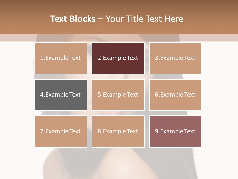 Brunette White Hair PowerPoint Template