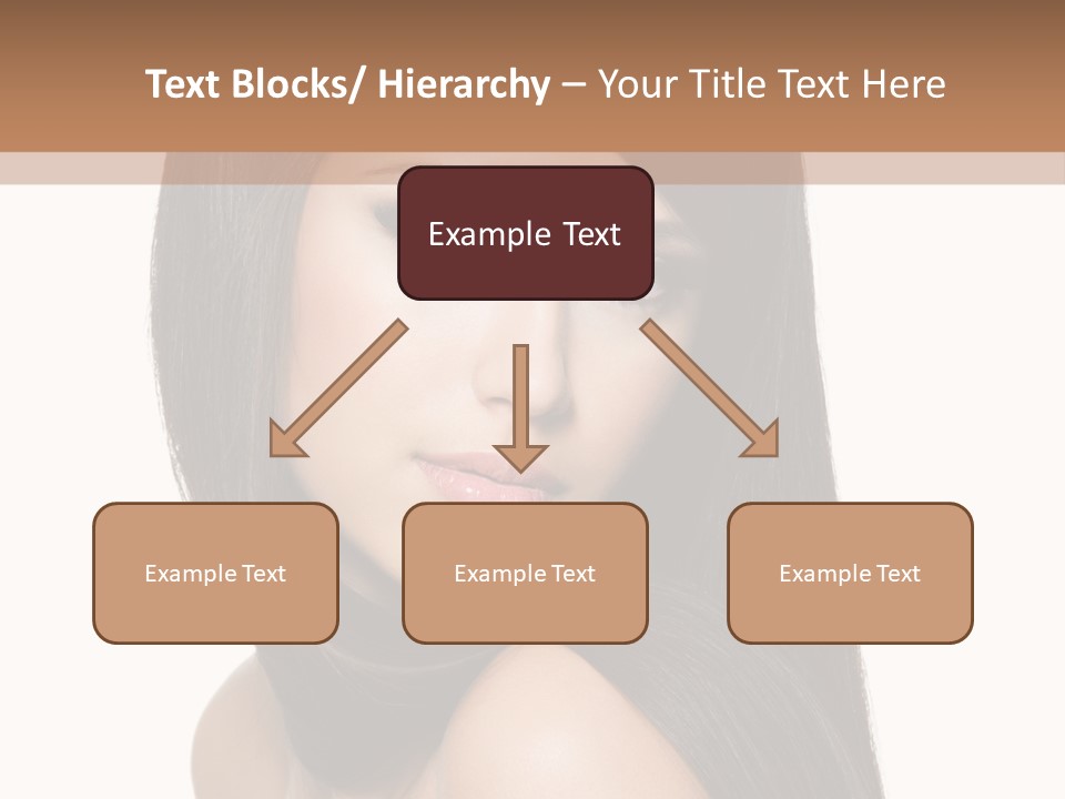 Brunette White Hair PowerPoint Template