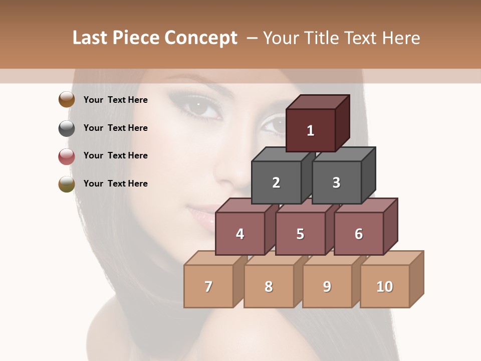 Brunette White Hair PowerPoint Template