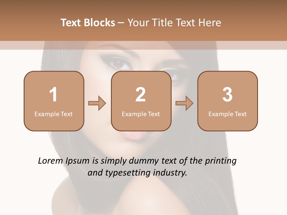 Brunette White Hair PowerPoint Template