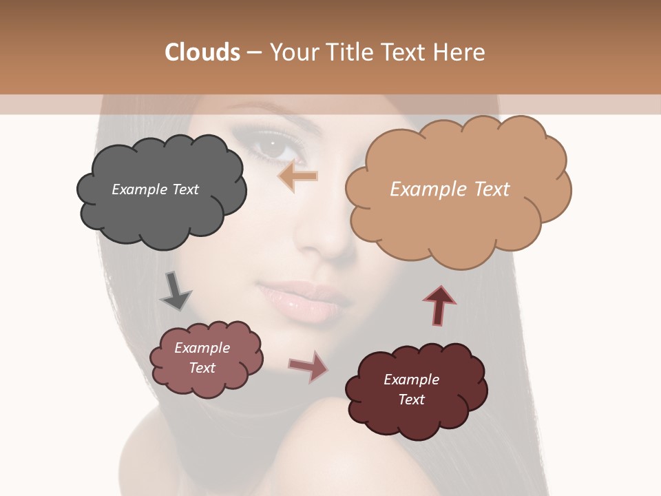 Brunette White Hair PowerPoint Template