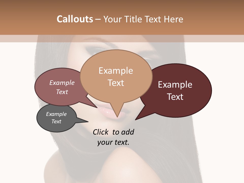 Brunette White Hair PowerPoint Template