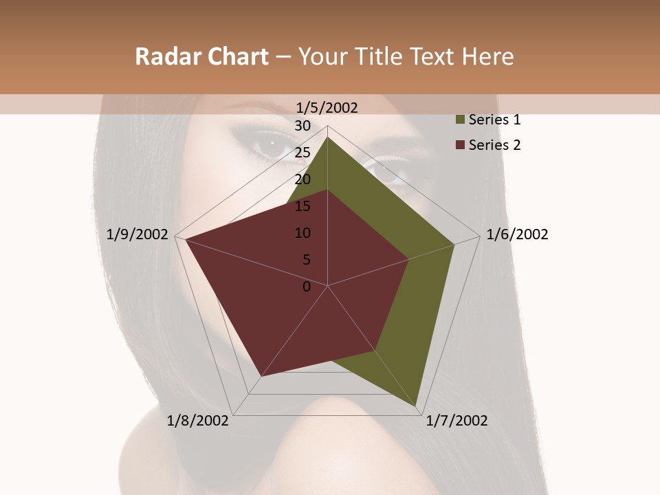 Brunette White Hair PowerPoint Template
