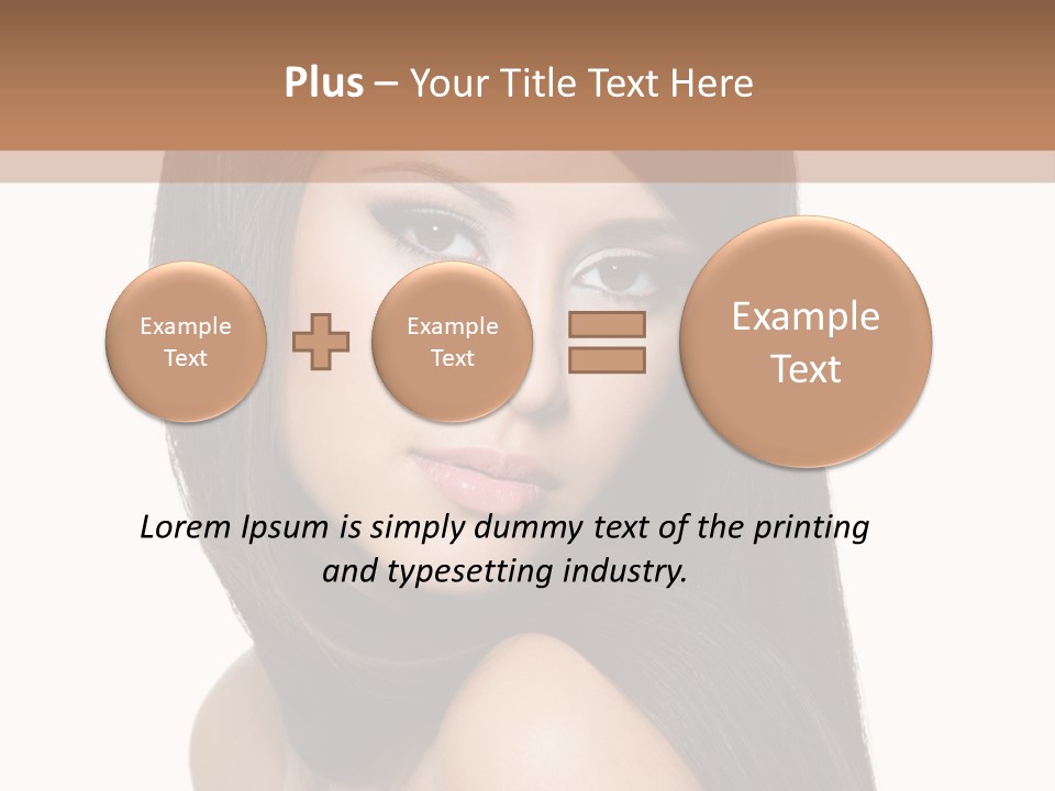 Brunette White Hair PowerPoint Template