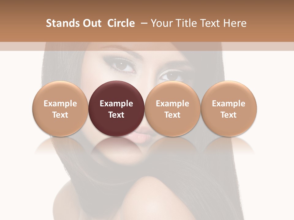 Brunette White Hair PowerPoint Template