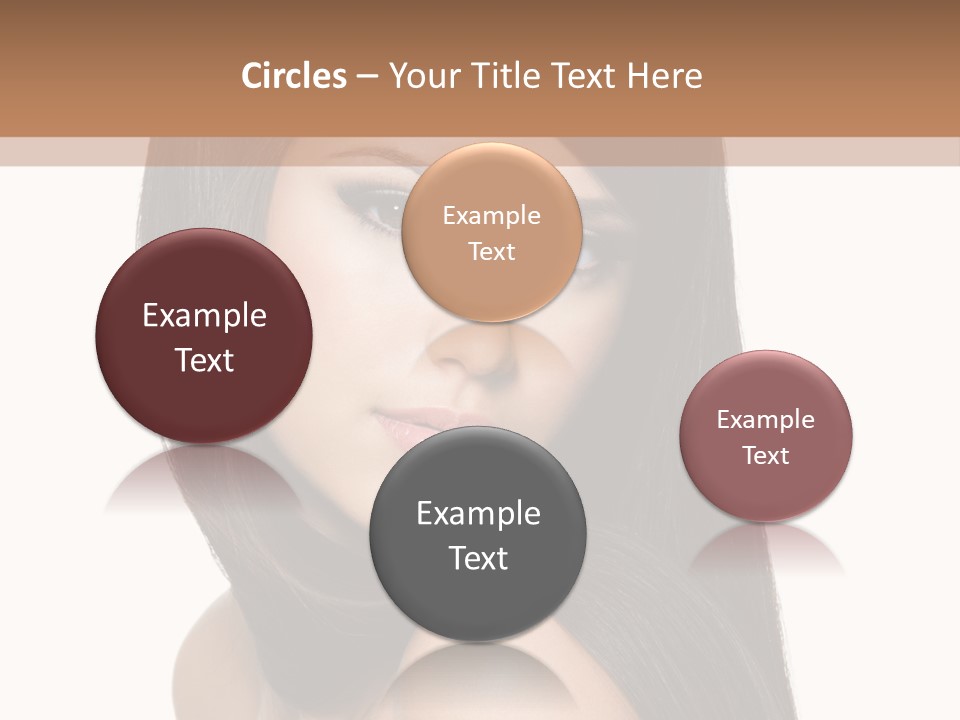 Brunette White Hair PowerPoint Template