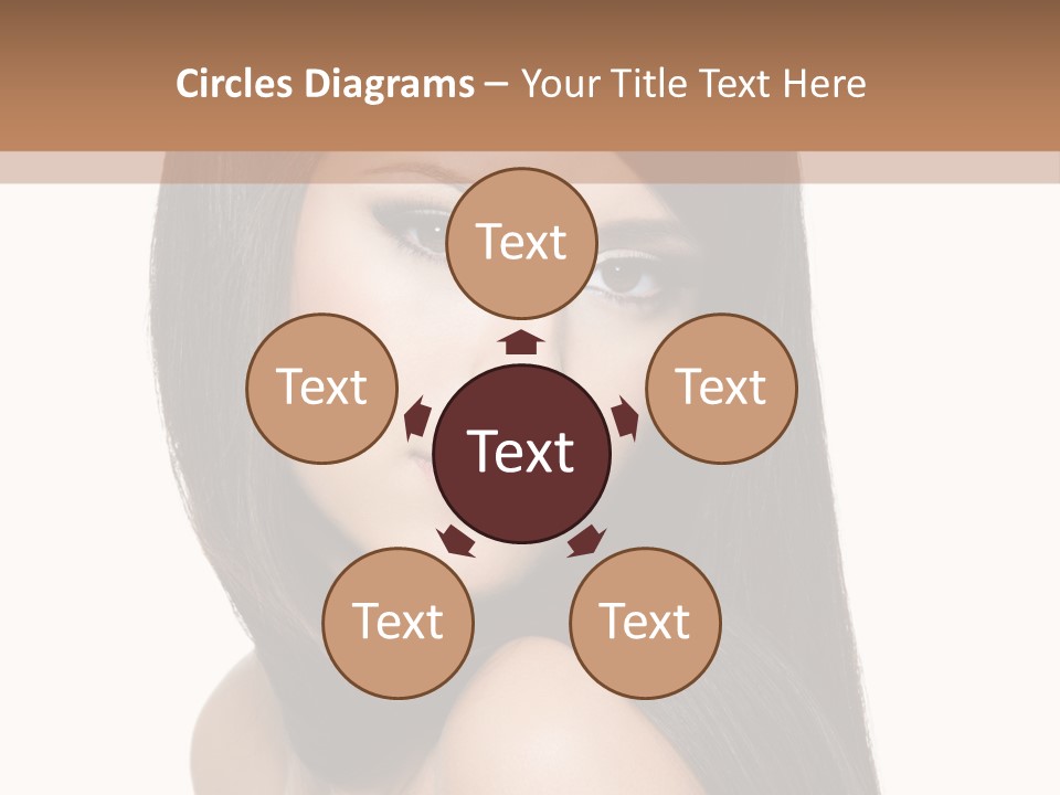 Brunette White Hair PowerPoint Template