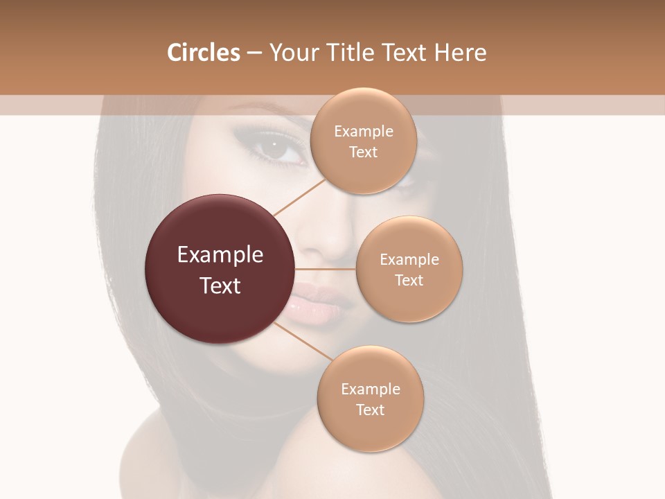 Brunette White Hair PowerPoint Template
