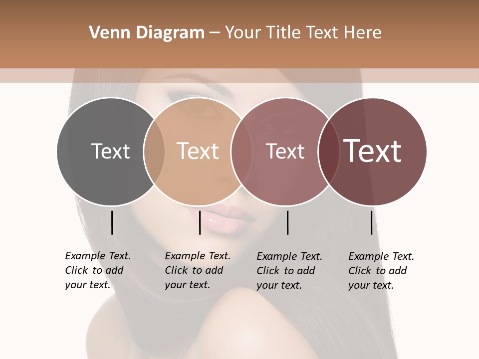 Brunette White Hair PowerPoint Template