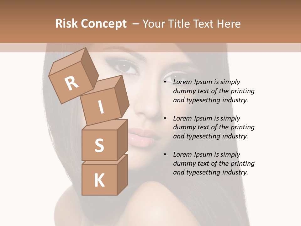 Brunette White Hair PowerPoint Template