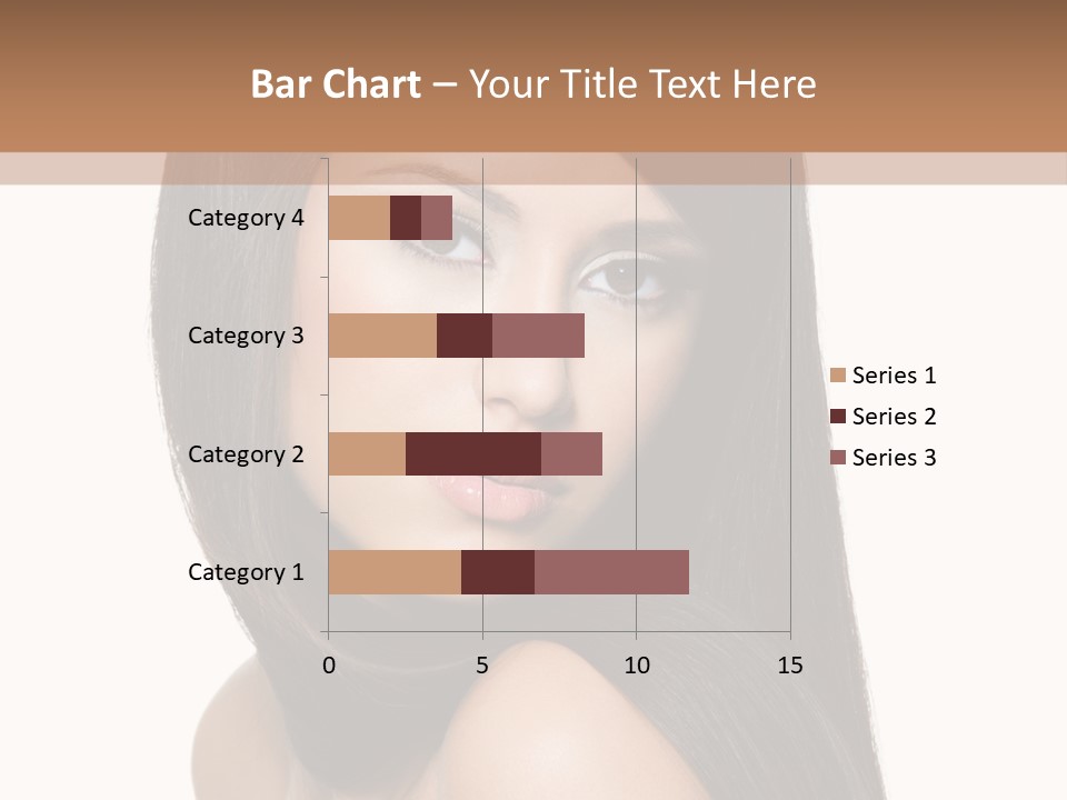 Brunette White Hair PowerPoint Template