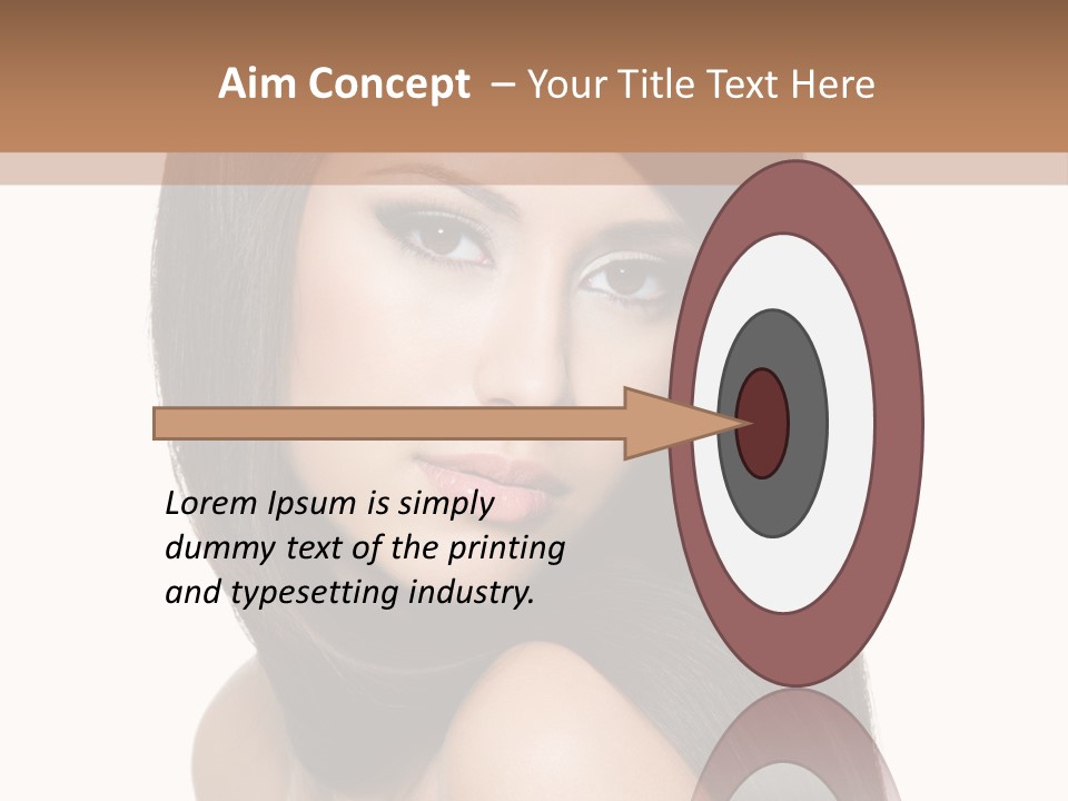 Brunette White Hair PowerPoint Template