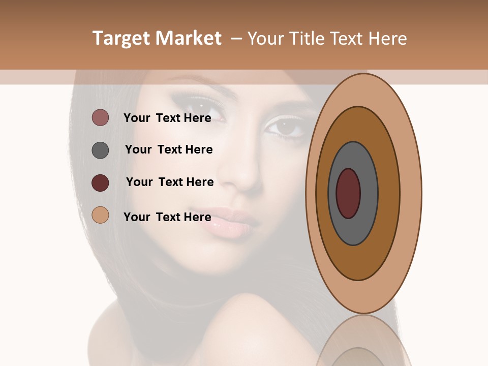 Brunette White Hair PowerPoint Template