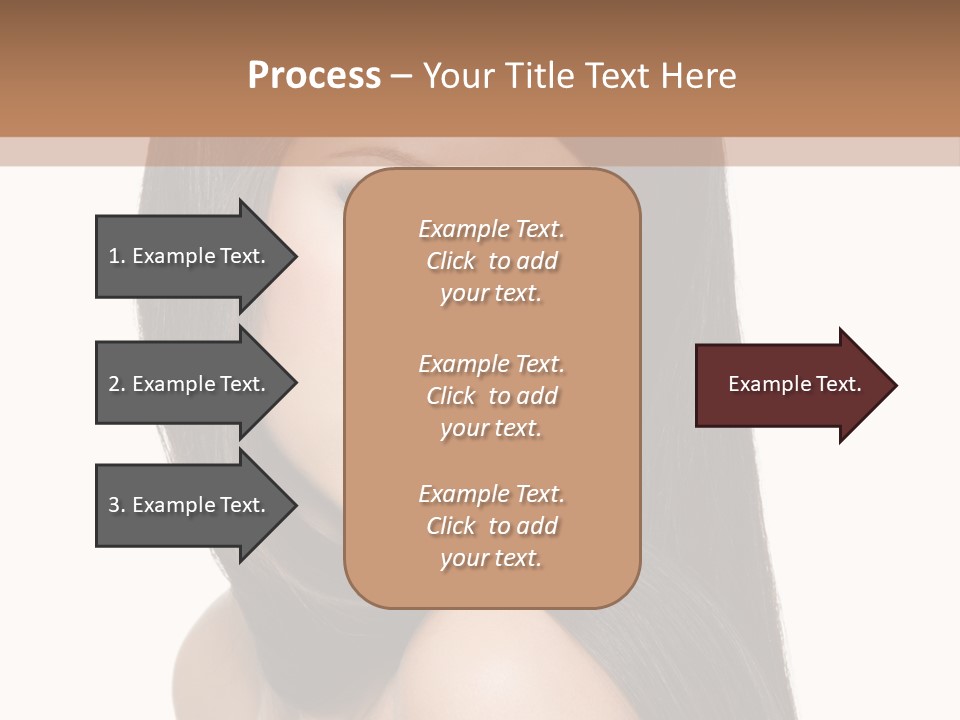Brunette White Hair PowerPoint Template