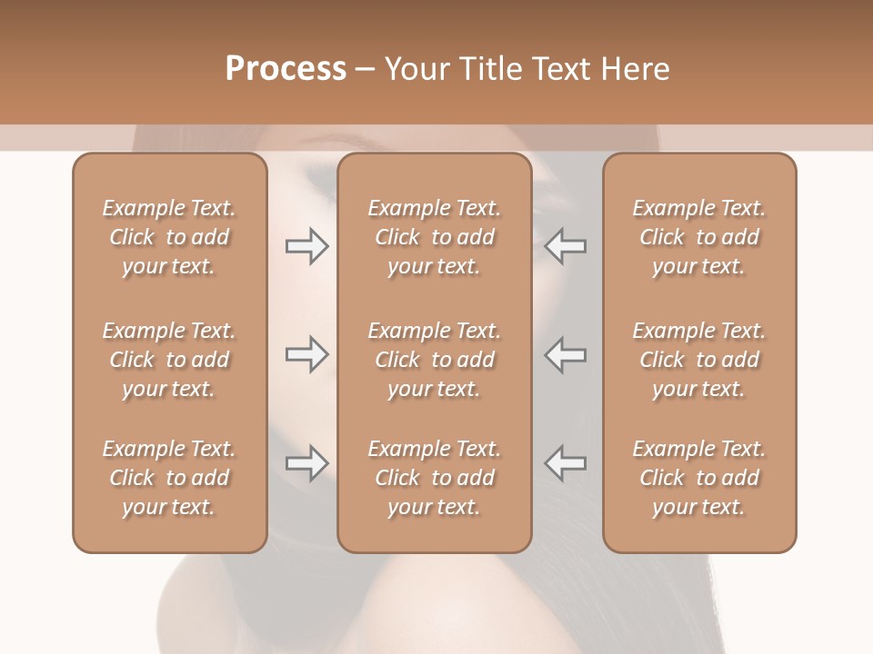 Brunette White Hair PowerPoint Template