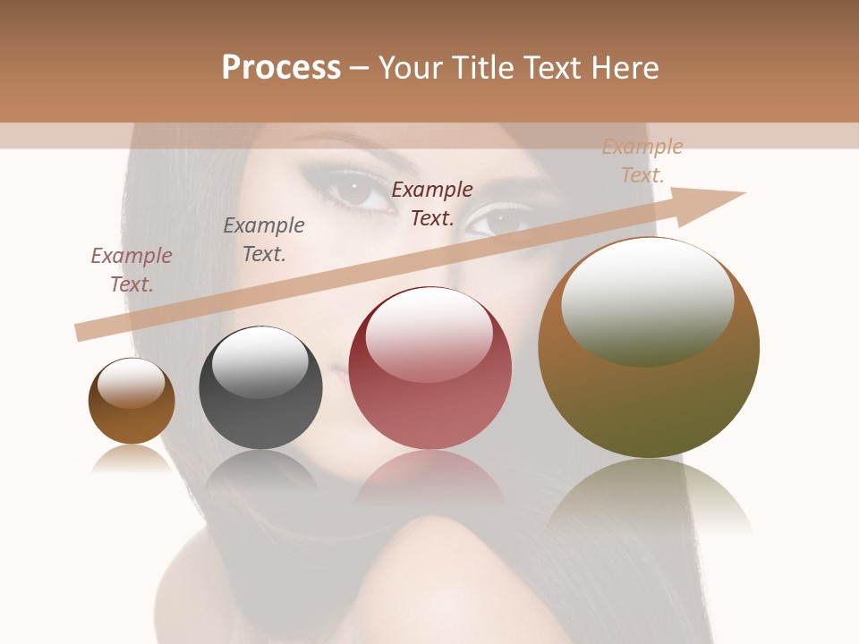 Brunette White Hair PowerPoint Template