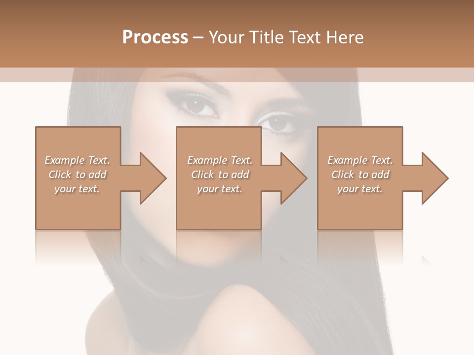 Brunette White Hair PowerPoint Template