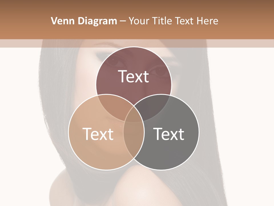 Brunette White Hair PowerPoint Template