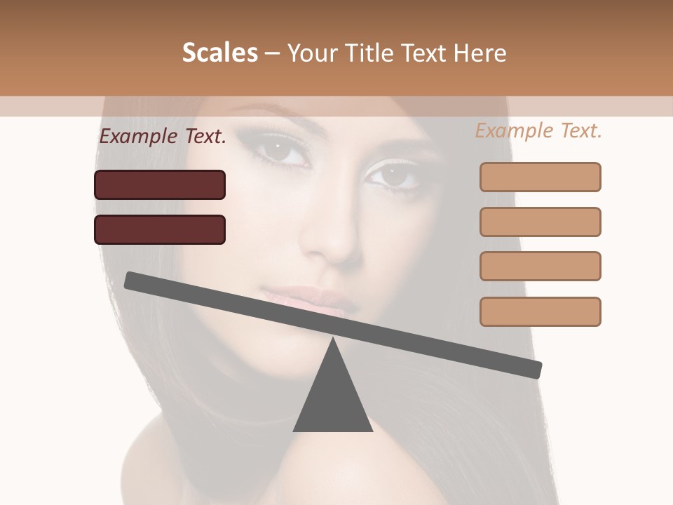 Brunette White Hair PowerPoint Template