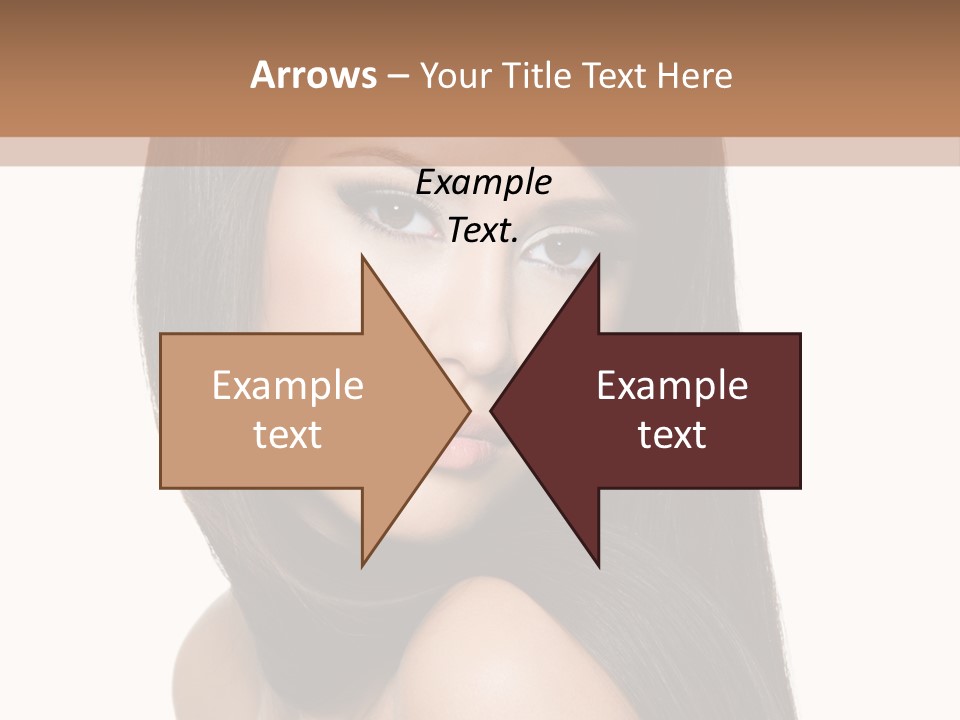 Brunette White Hair PowerPoint Template