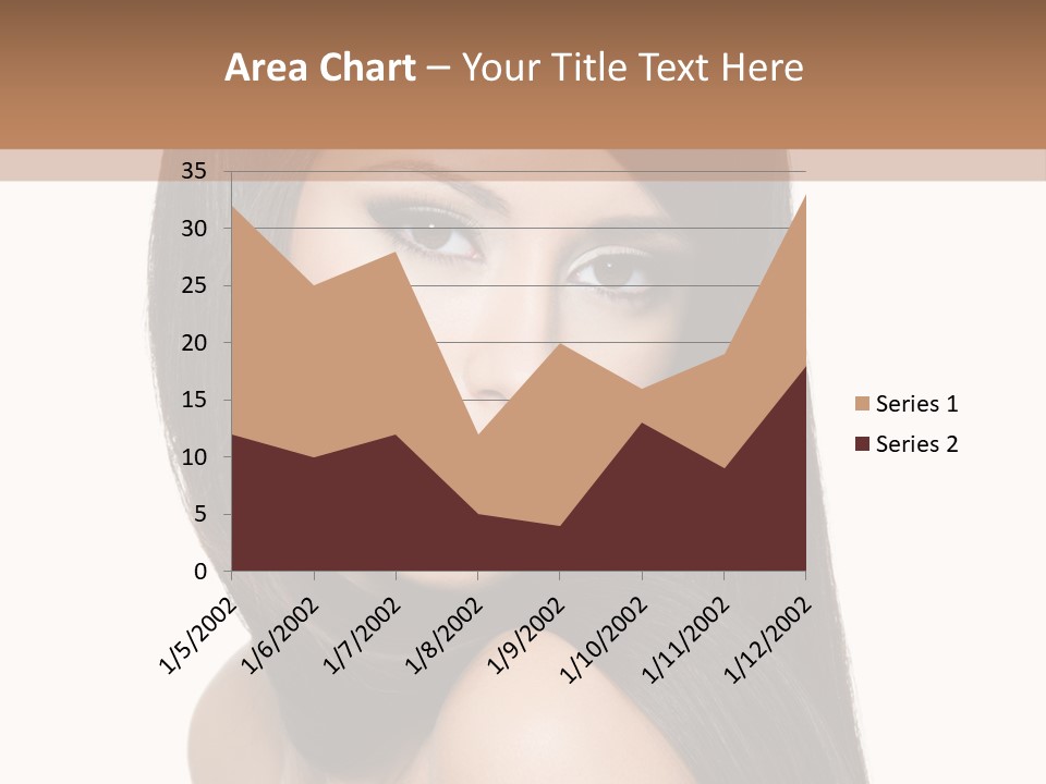 Brunette White Hair PowerPoint Template
