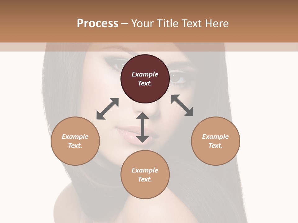 Brunette White Hair PowerPoint Template