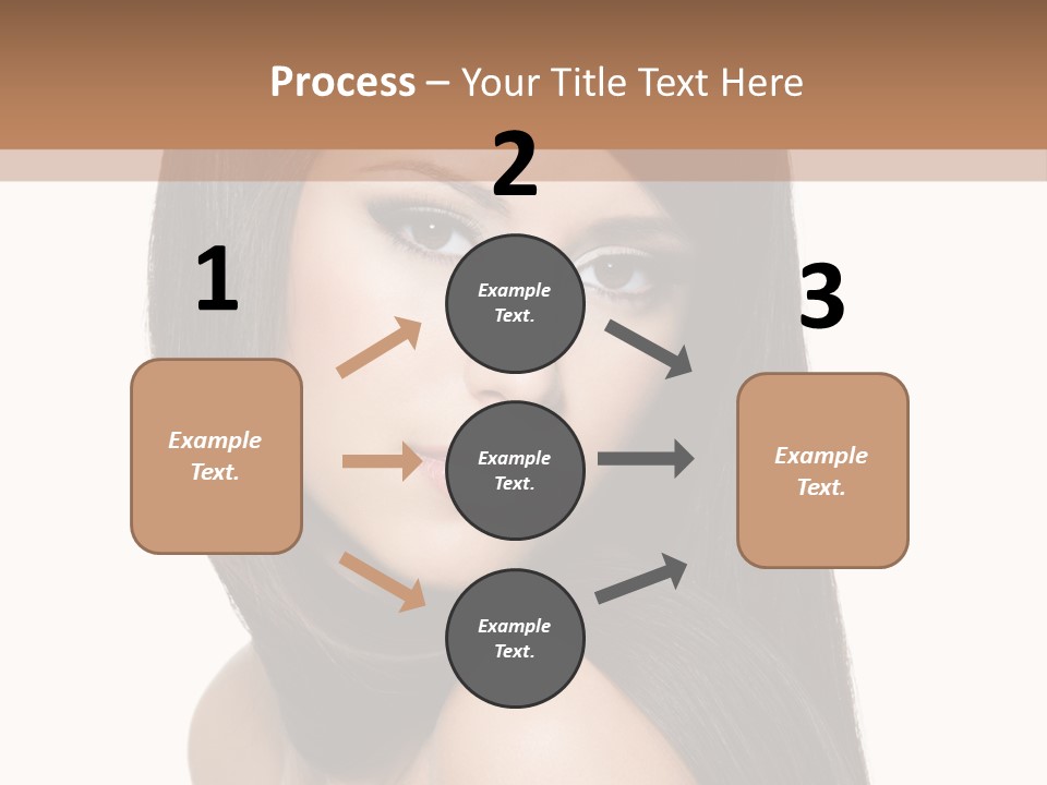 Brunette White Hair PowerPoint Template