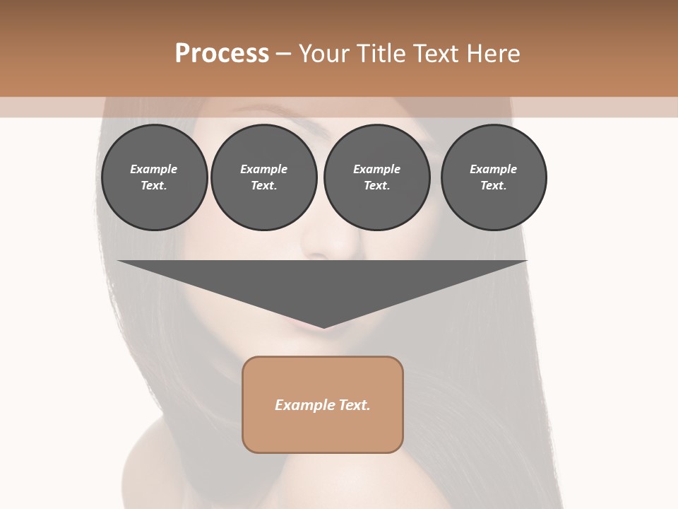 Brunette White Hair PowerPoint Template