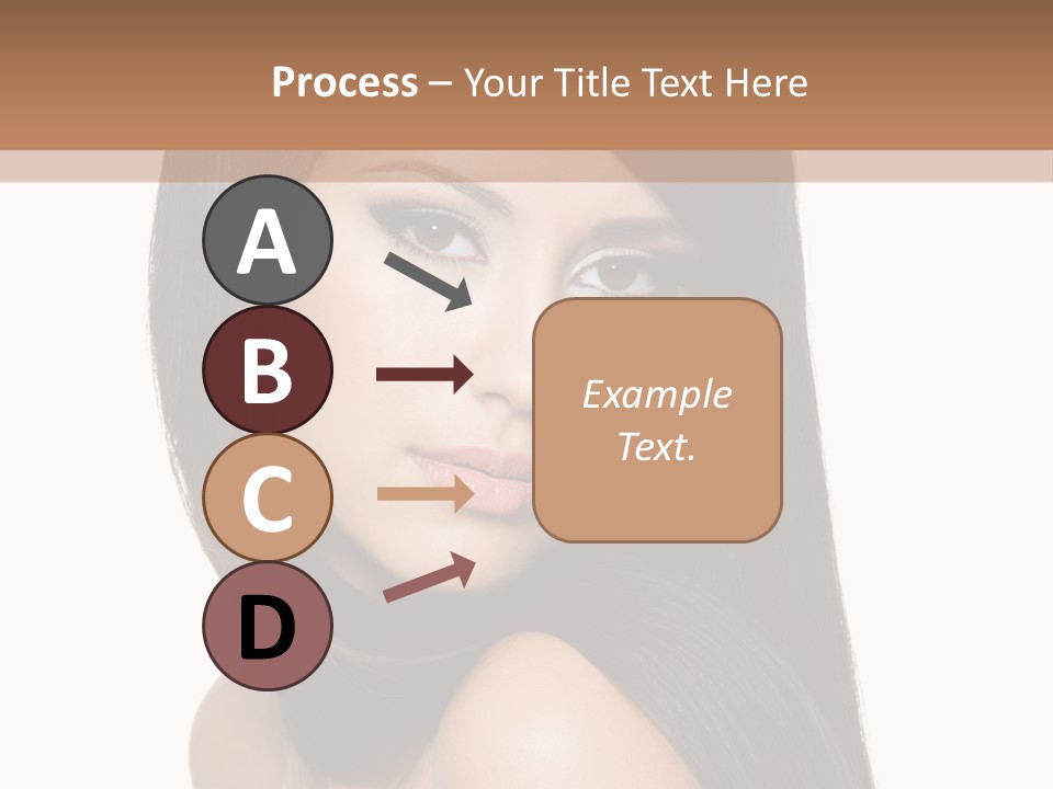 Brunette White Hair PowerPoint Template