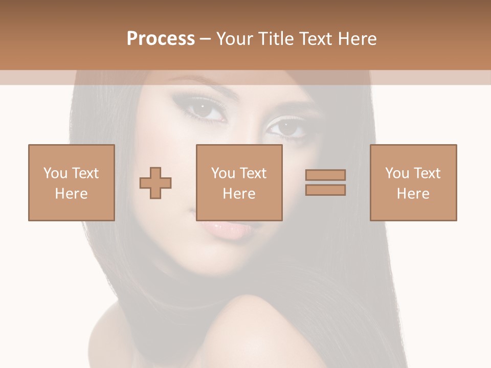 Brunette White Hair PowerPoint Template