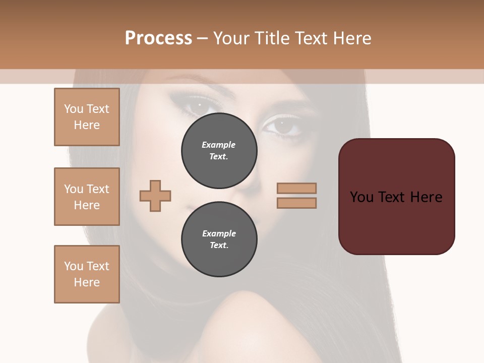 Brunette White Hair PowerPoint Template