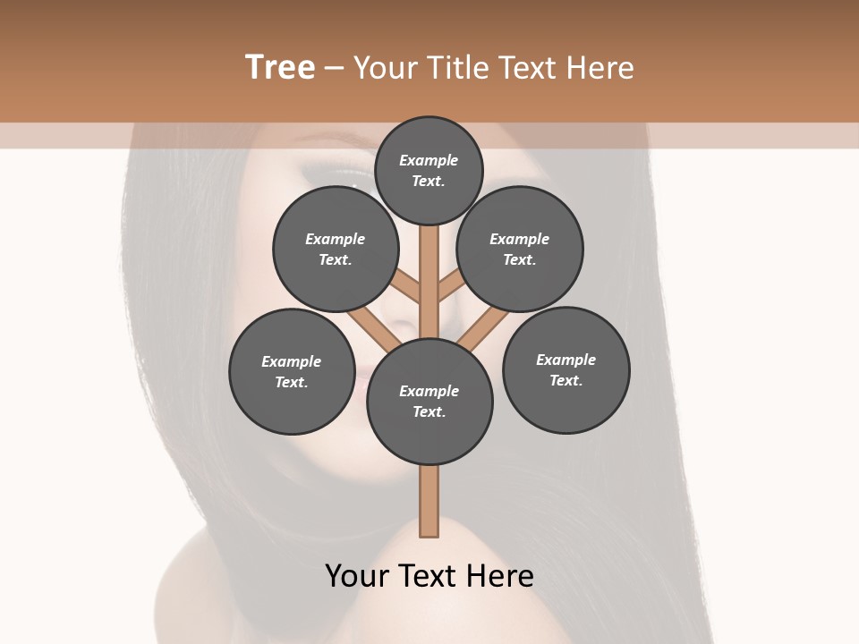 Brunette White Hair PowerPoint Template