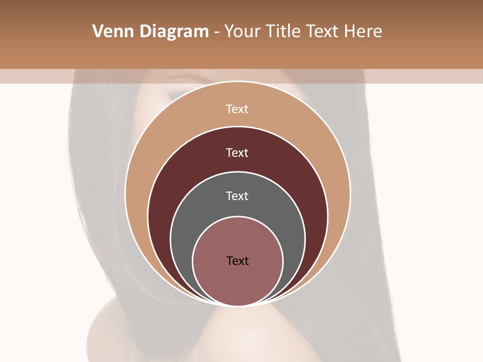Brunette White Hair PowerPoint Template