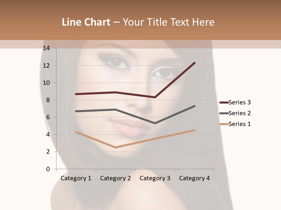 Brunette White Hair PowerPoint Template