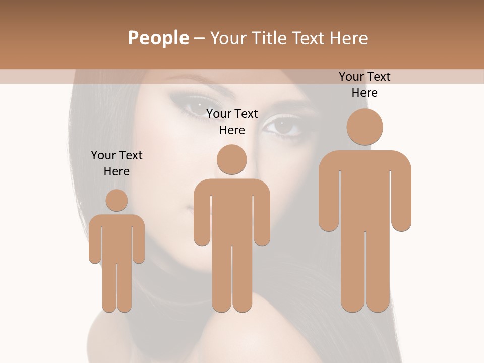 Brunette White Hair PowerPoint Template