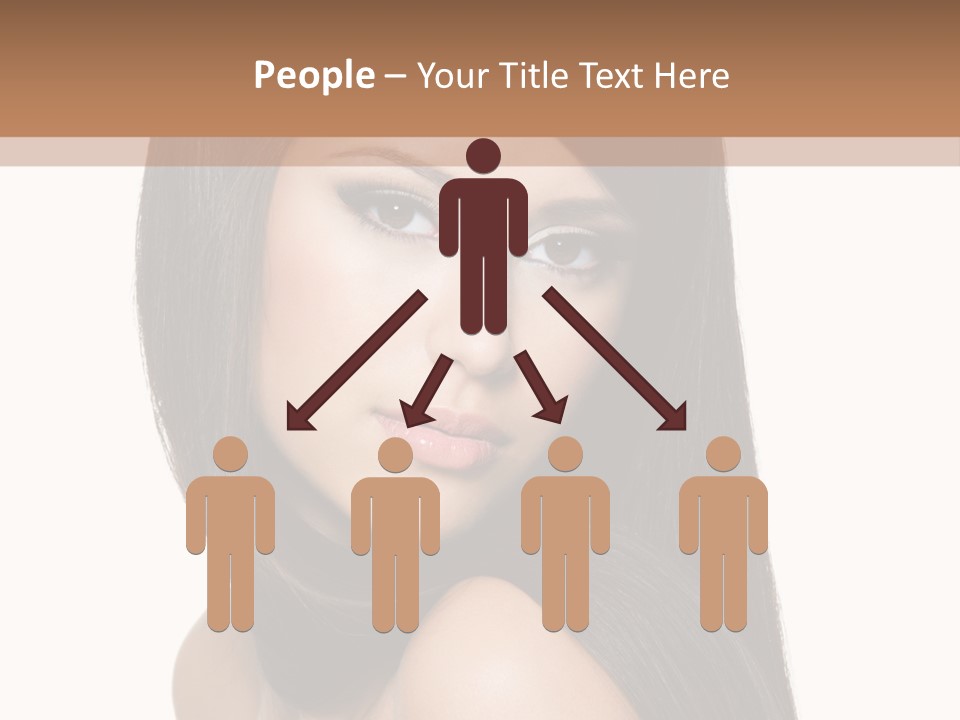 Brunette White Hair PowerPoint Template