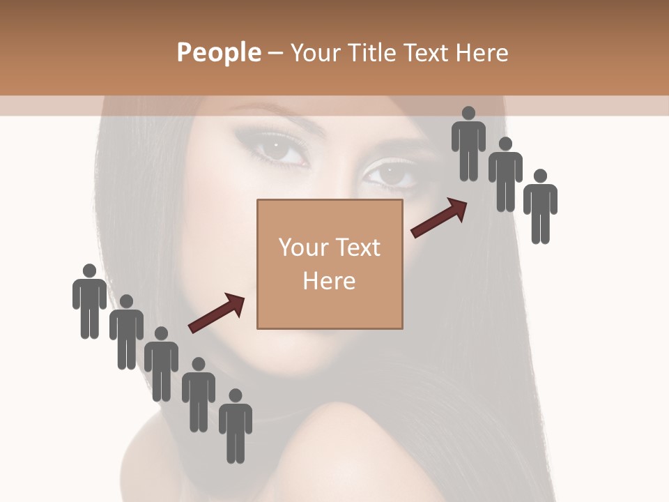 Brunette White Hair PowerPoint Template