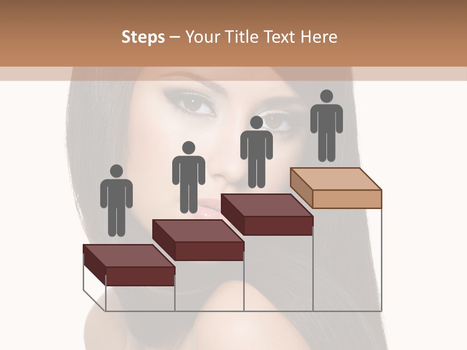 Brunette White Hair PowerPoint Template
