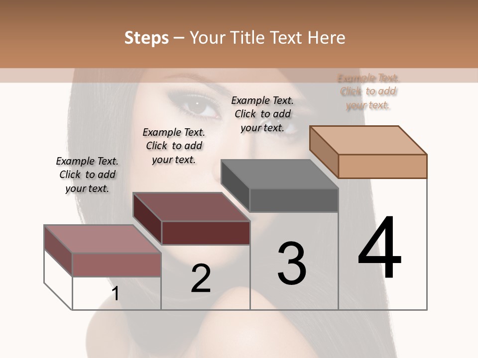 Brunette White Hair PowerPoint Template