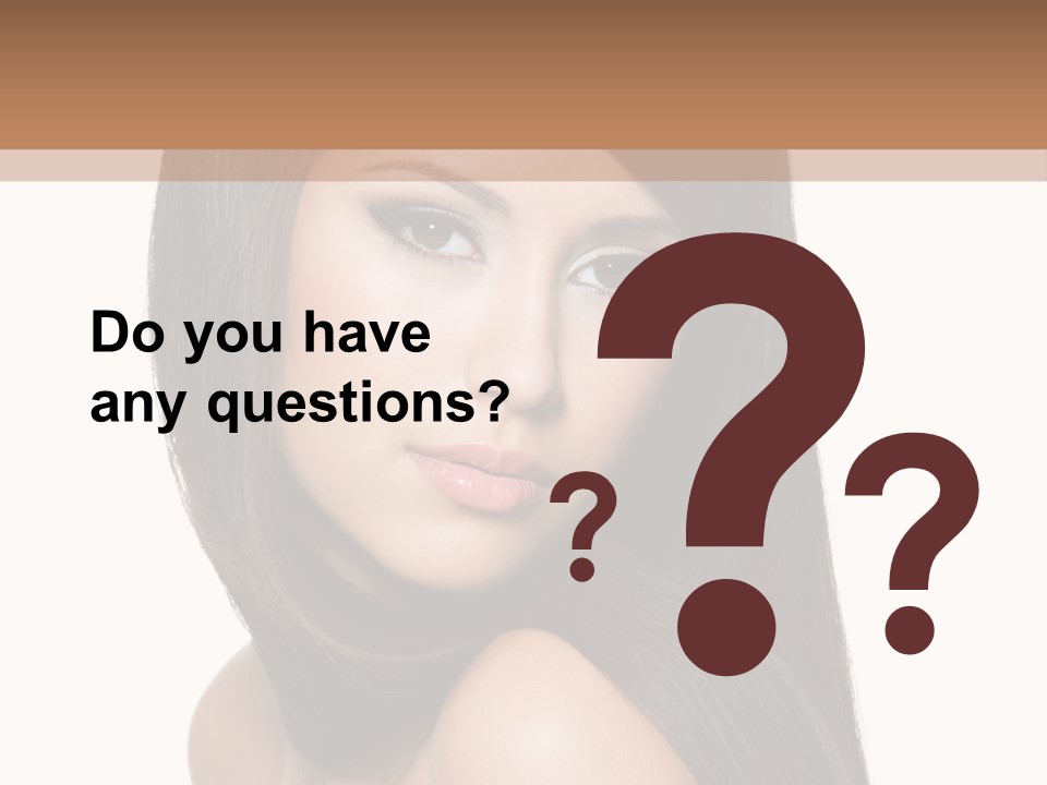 Brunette White Hair PowerPoint Template