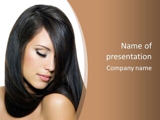 White Background Glamour Model PowerPoint Template