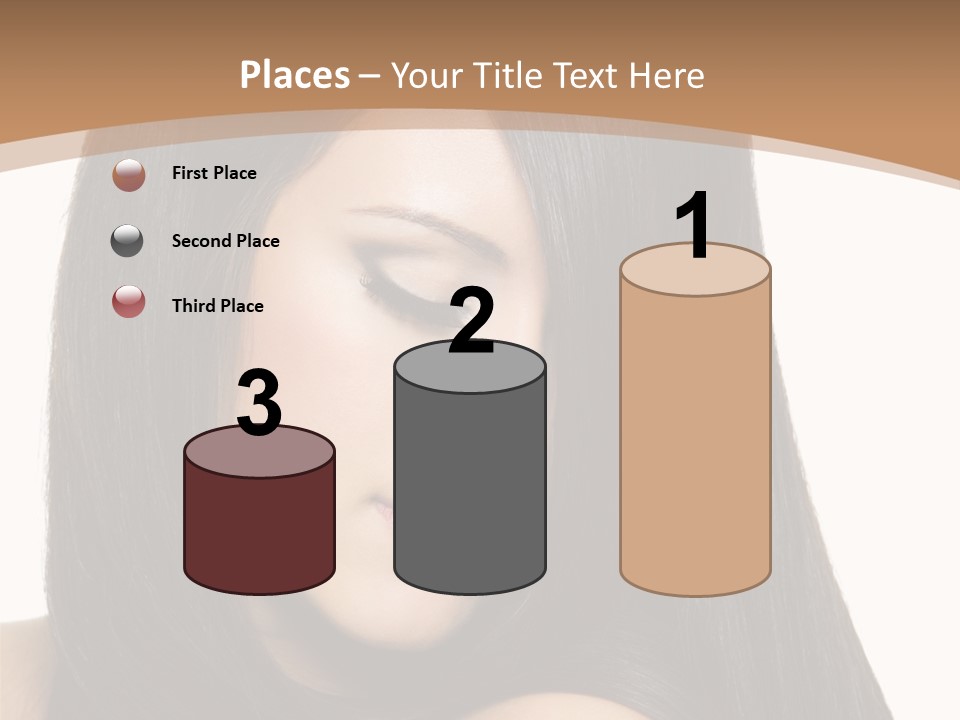 White Background Glamour Model PowerPoint Template