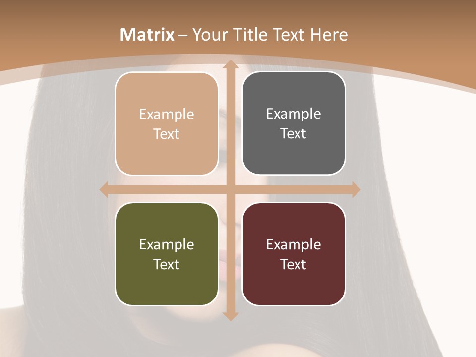 White Background Glamour Model PowerPoint Template