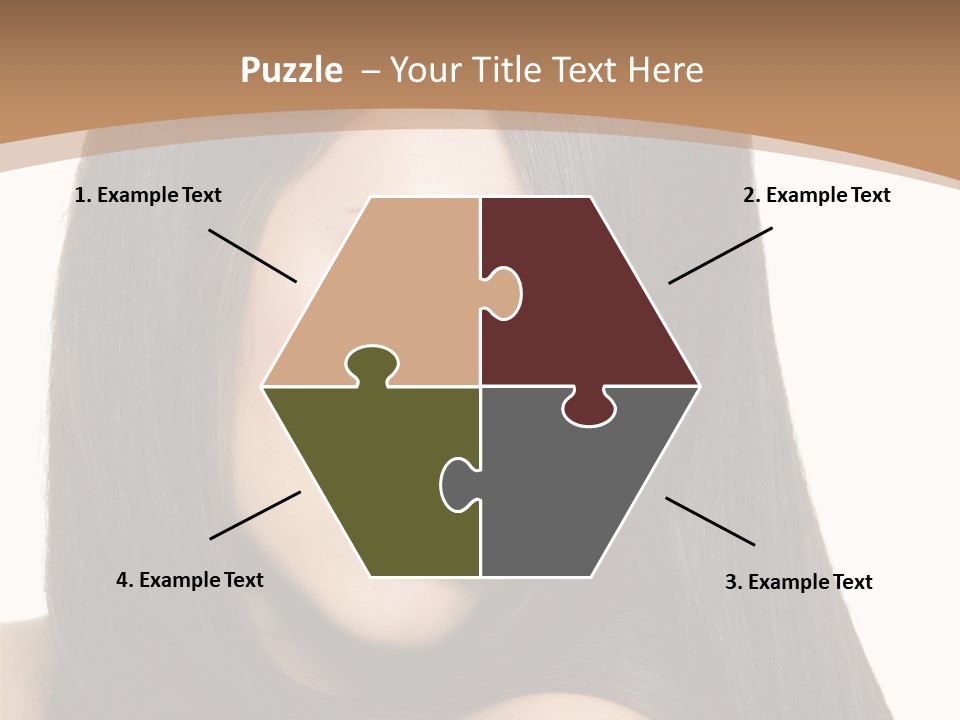 White Background Glamour Model PowerPoint Template