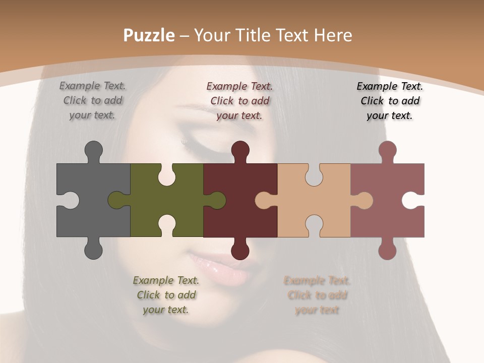 White Background Glamour Model PowerPoint Template