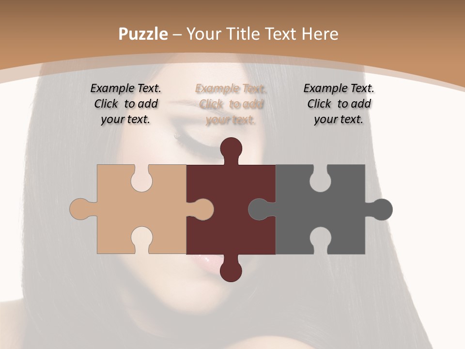 White Background Glamour Model PowerPoint Template