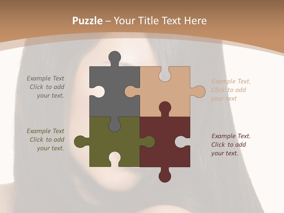 White Background Glamour Model PowerPoint Template